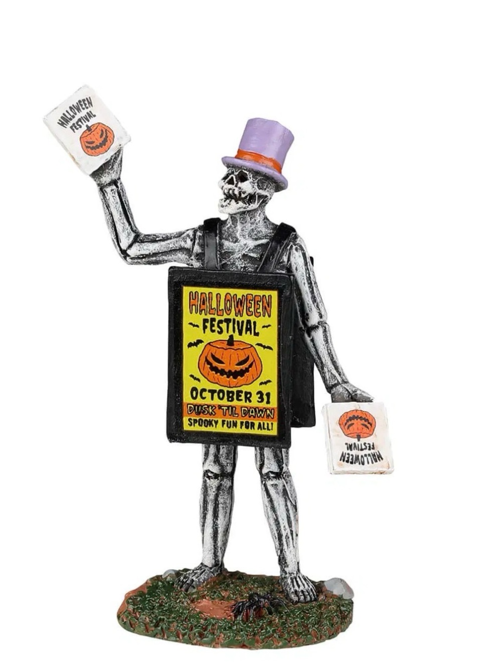💀 Sandwich Board Skeleton - Lemax Spookytown